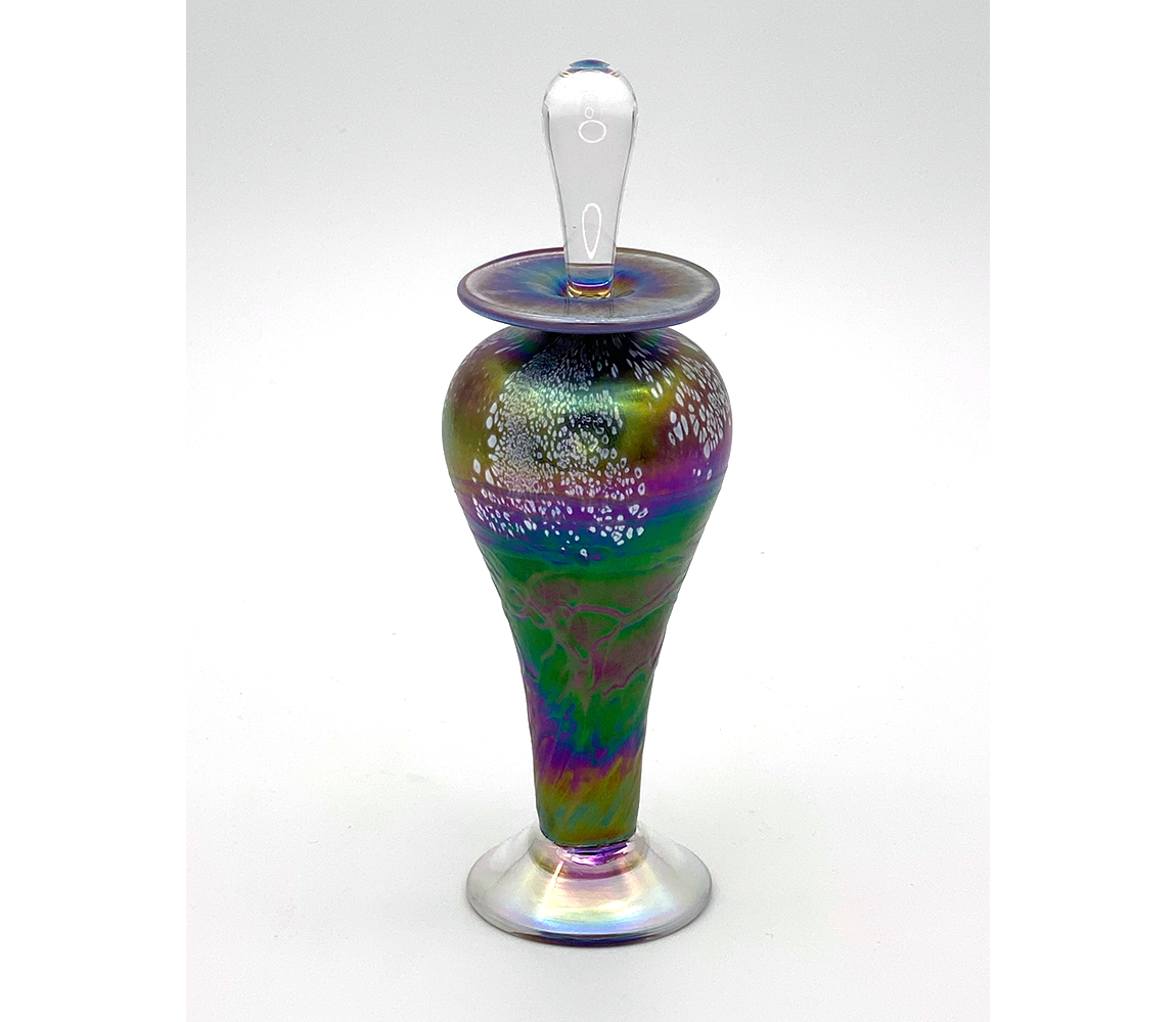 Purple Luster Glass Perfume Bottle by Tom Stoenner